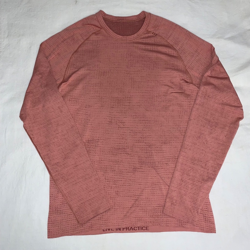 Lululemon Metal Vent Tech Long Sleeve Shirt - Men’s Medium - Pink/Salmon | EUC